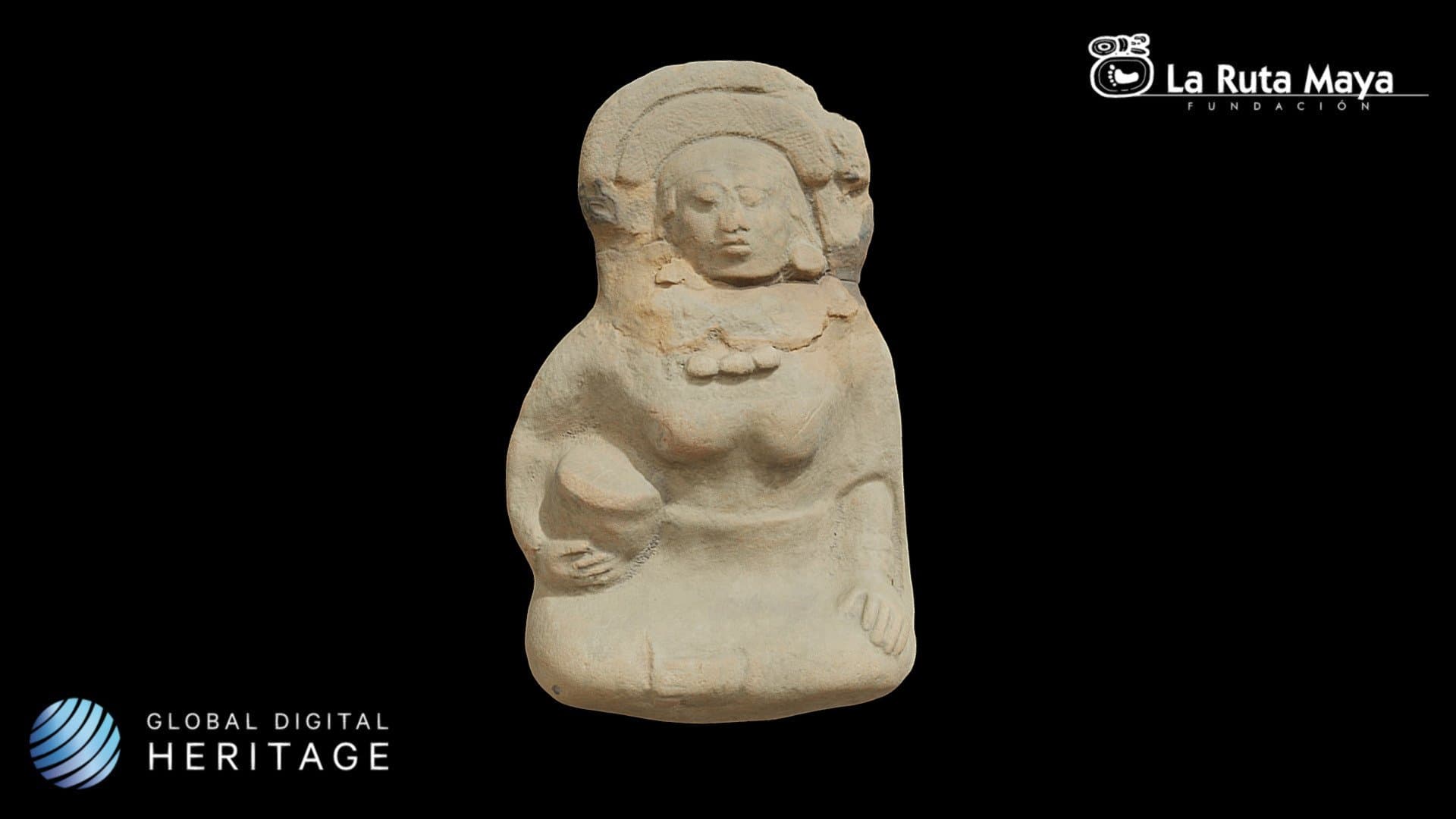 Kneeling woman holding a vessel Figurine/Whistle