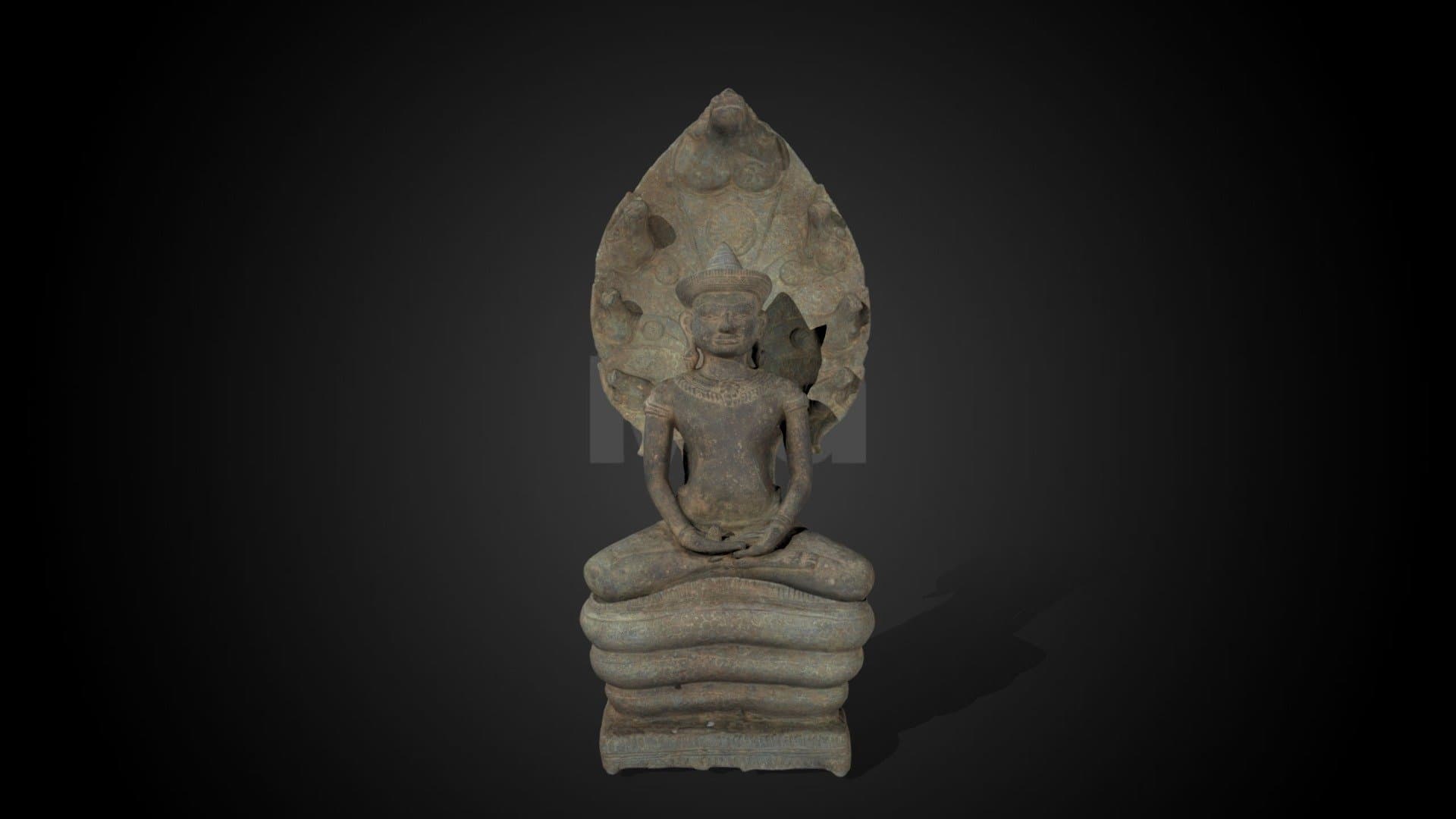 Animated Naga-Enthroned Buddha, 12th - 13th C CE