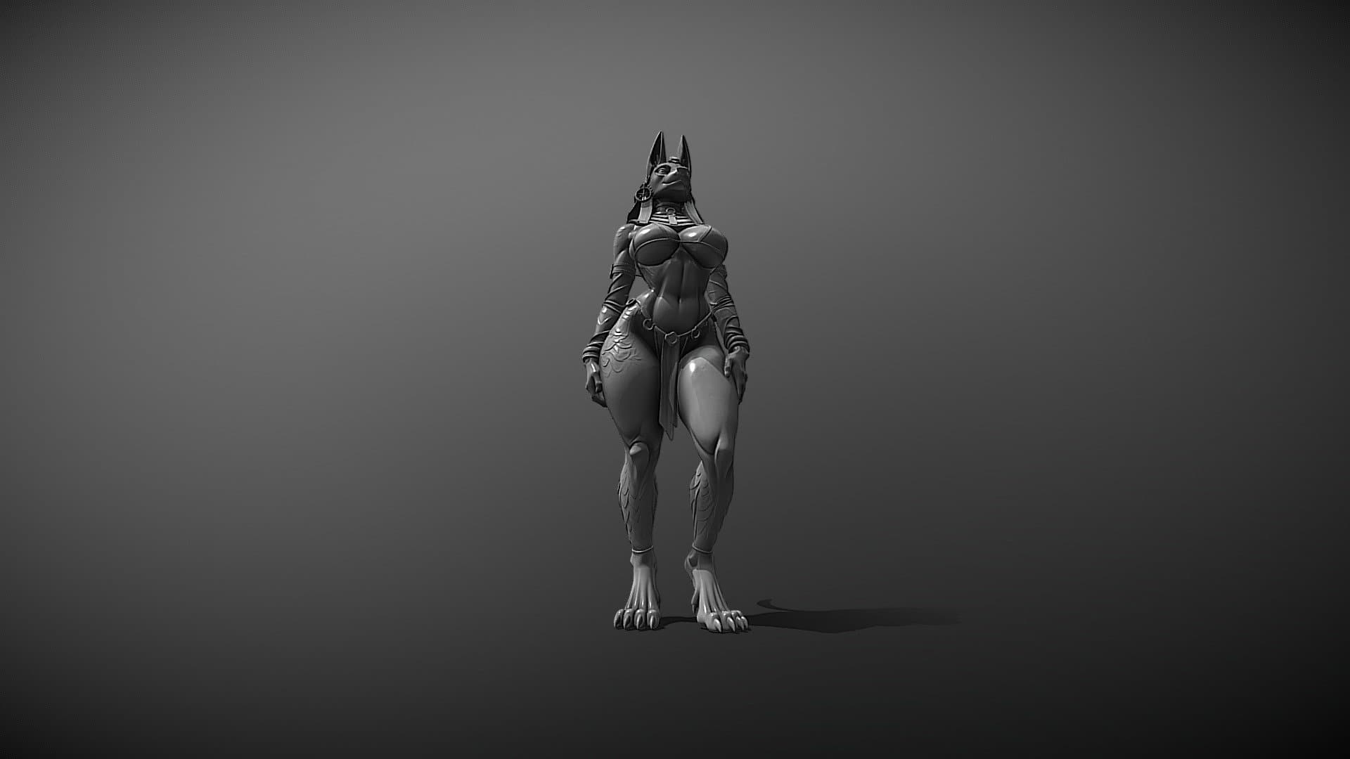 Female Anubis Statue
