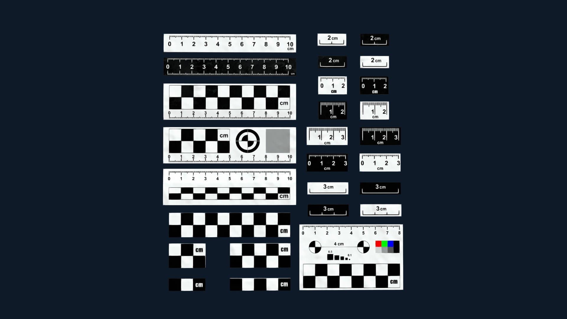 Photo scales & rulers (low poly)