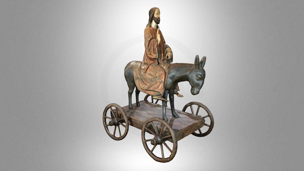 Jesus Christ Sitting on the Palm Sunday Donkey