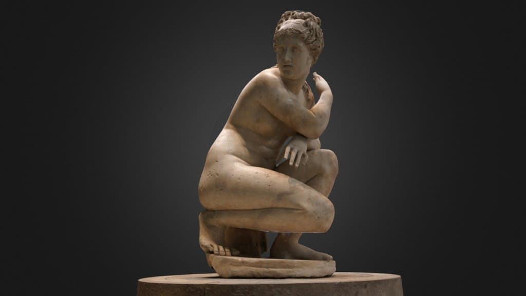 Aphrodite crouching at her bath (better)