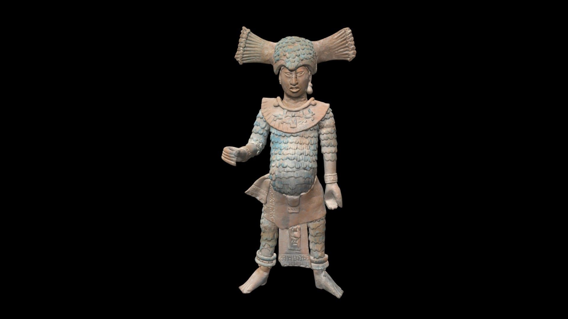 1963.93 Warrior Figurine w/ Removeable Headdress
