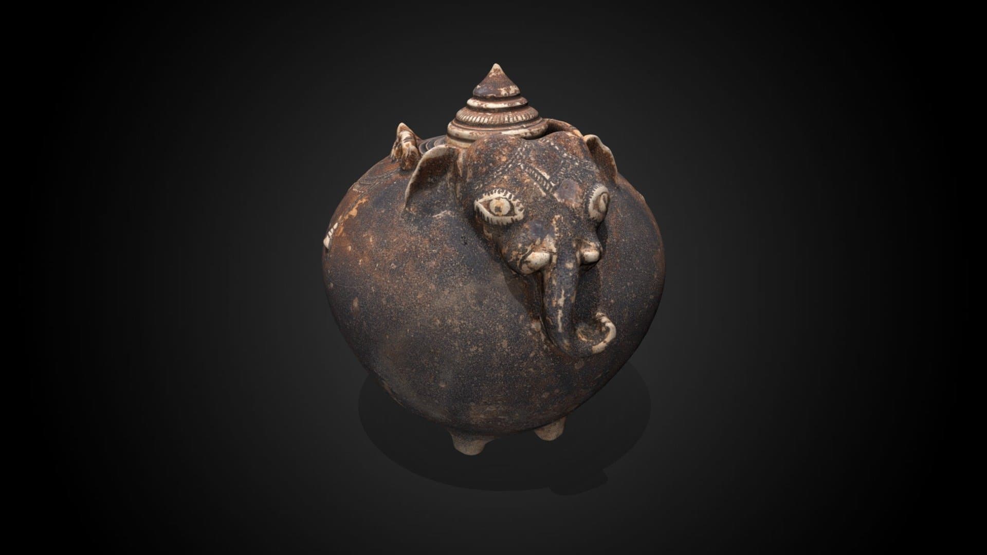 Khmer Elephant Jar, c. 1230 CE