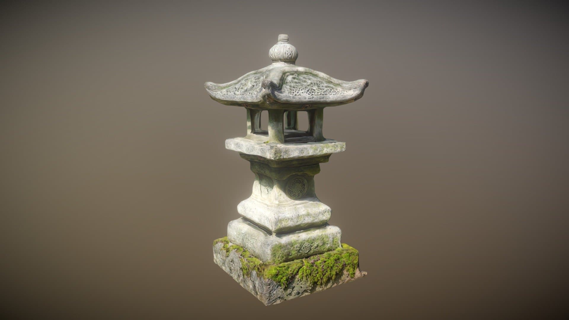 FREE Low-Poly Japanese Stone Lantern (Ishi-dōrō)