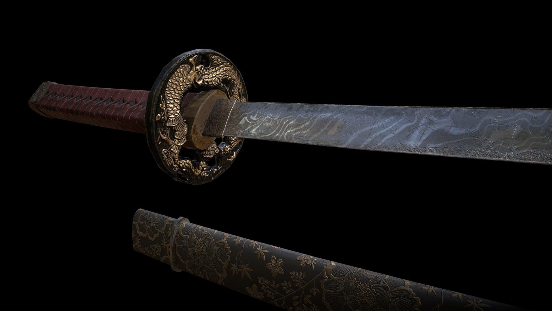 Damascus Steel Katana