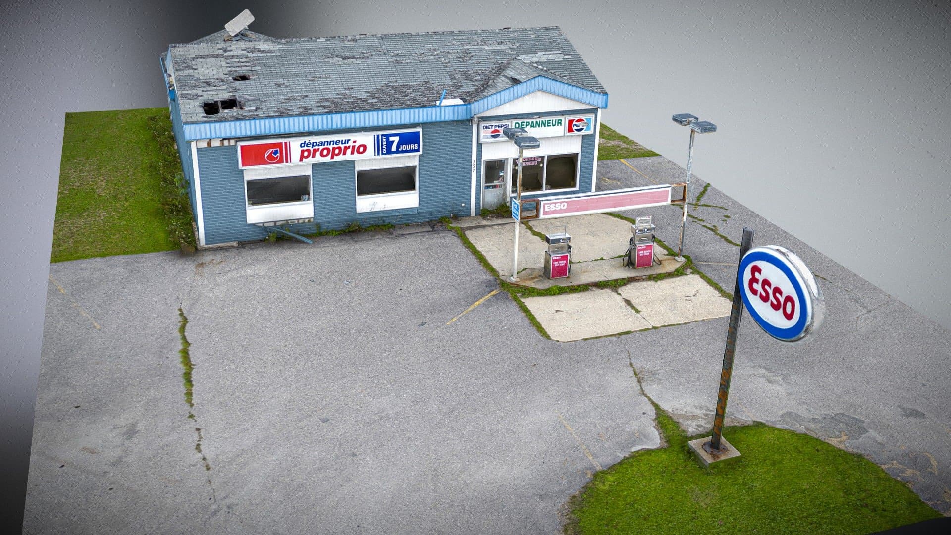Abandoned Esso Gas Station Photogrammetry