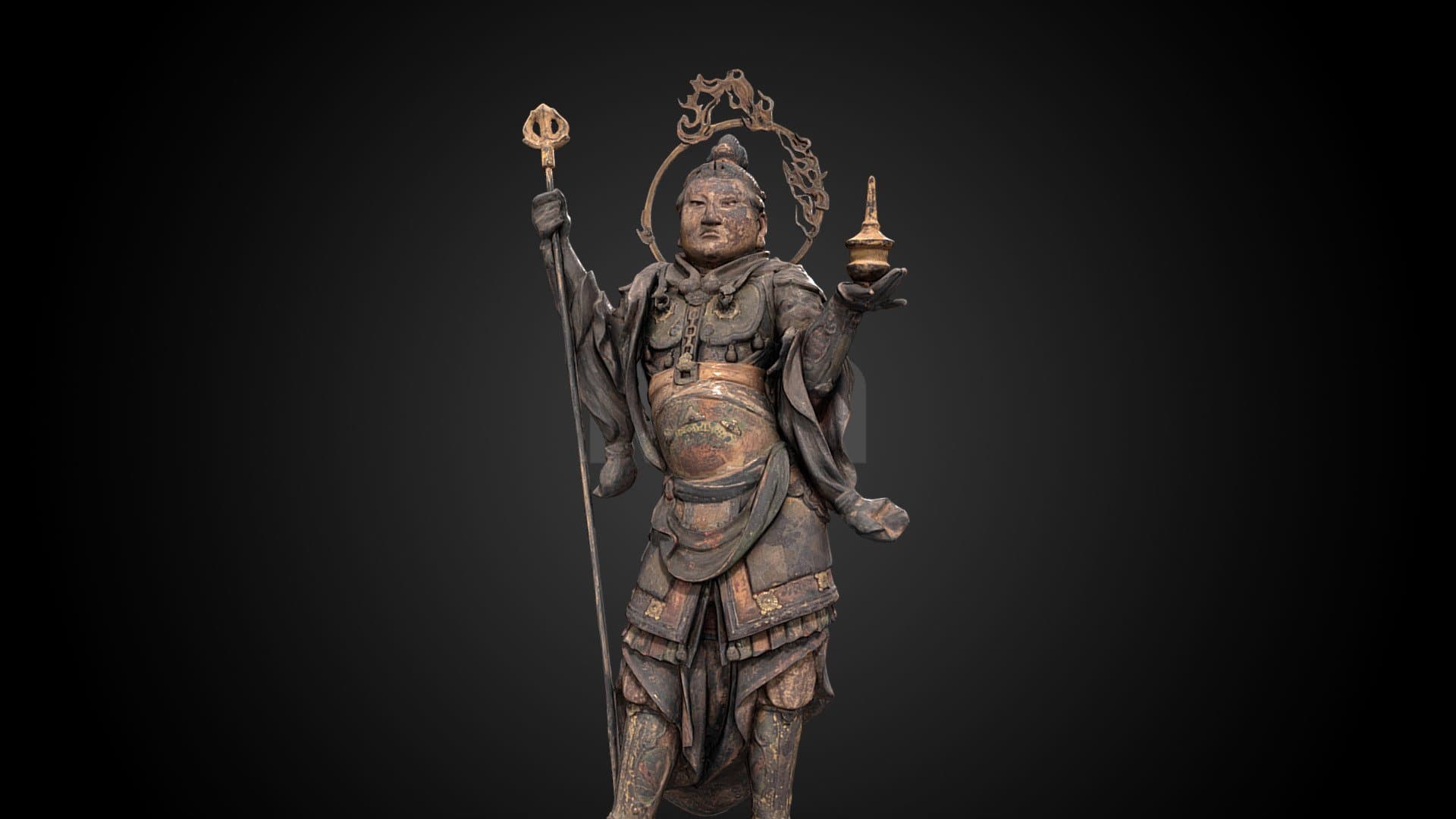Bishamonten, Guardian of the North, 13th C CE