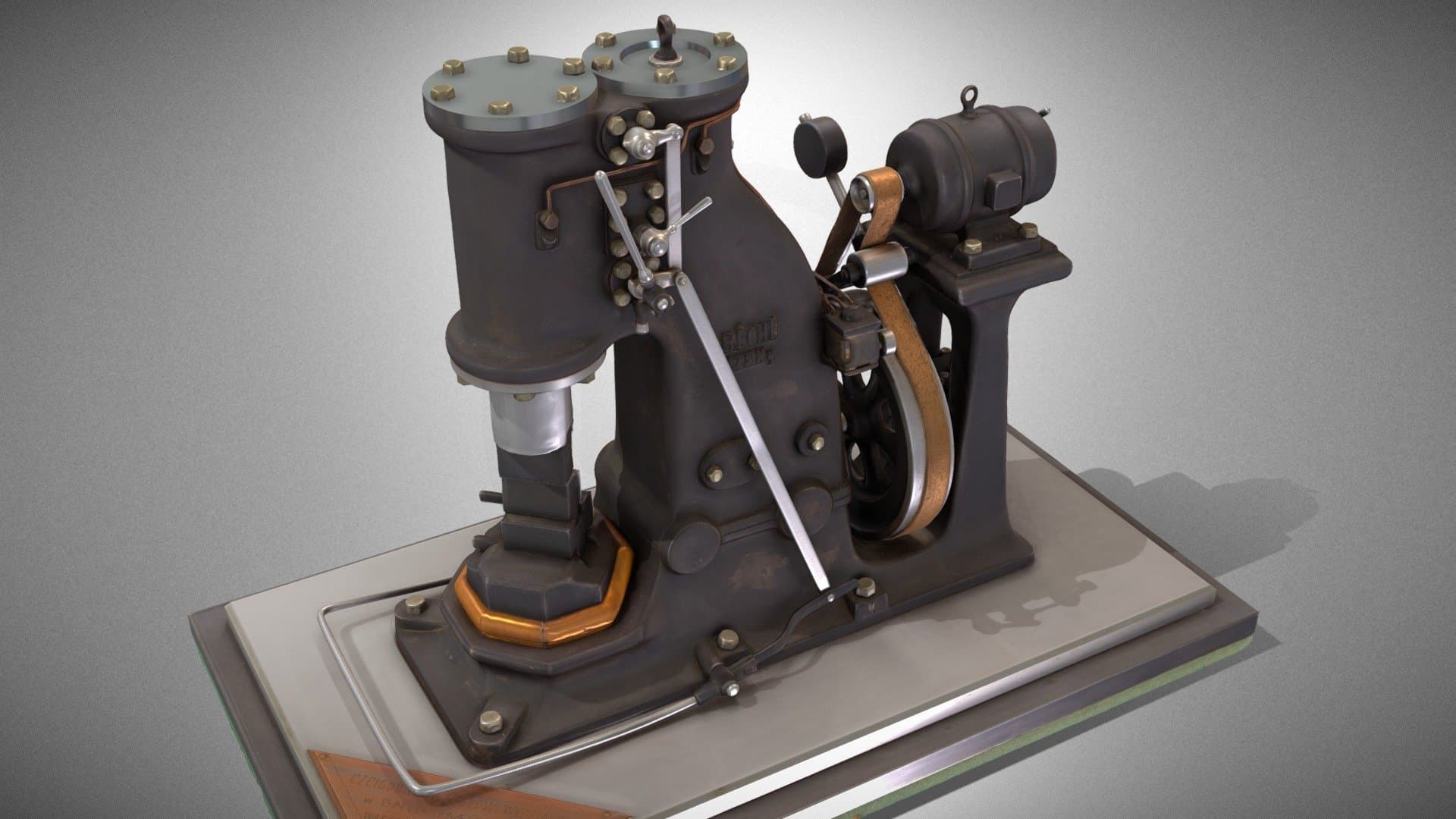 Model of a power hammer