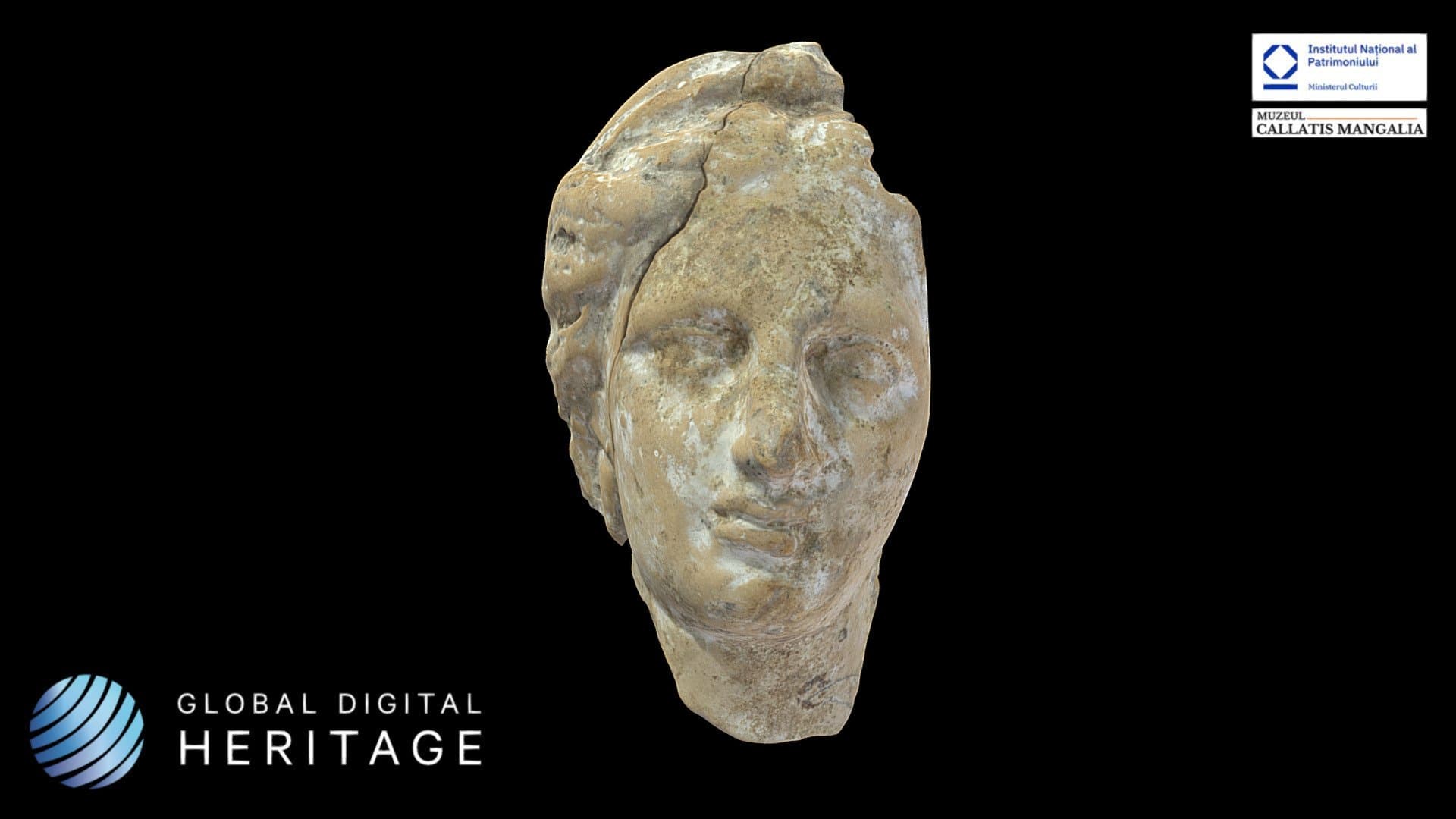 Head of a ceramic statuette