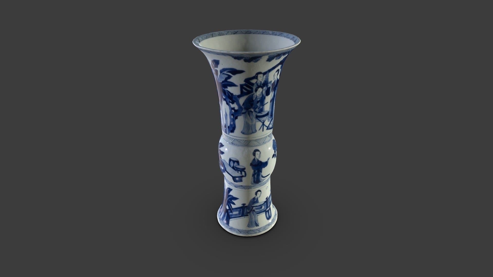Beaker-Shaped Vase, from a Five-Piece Garniture