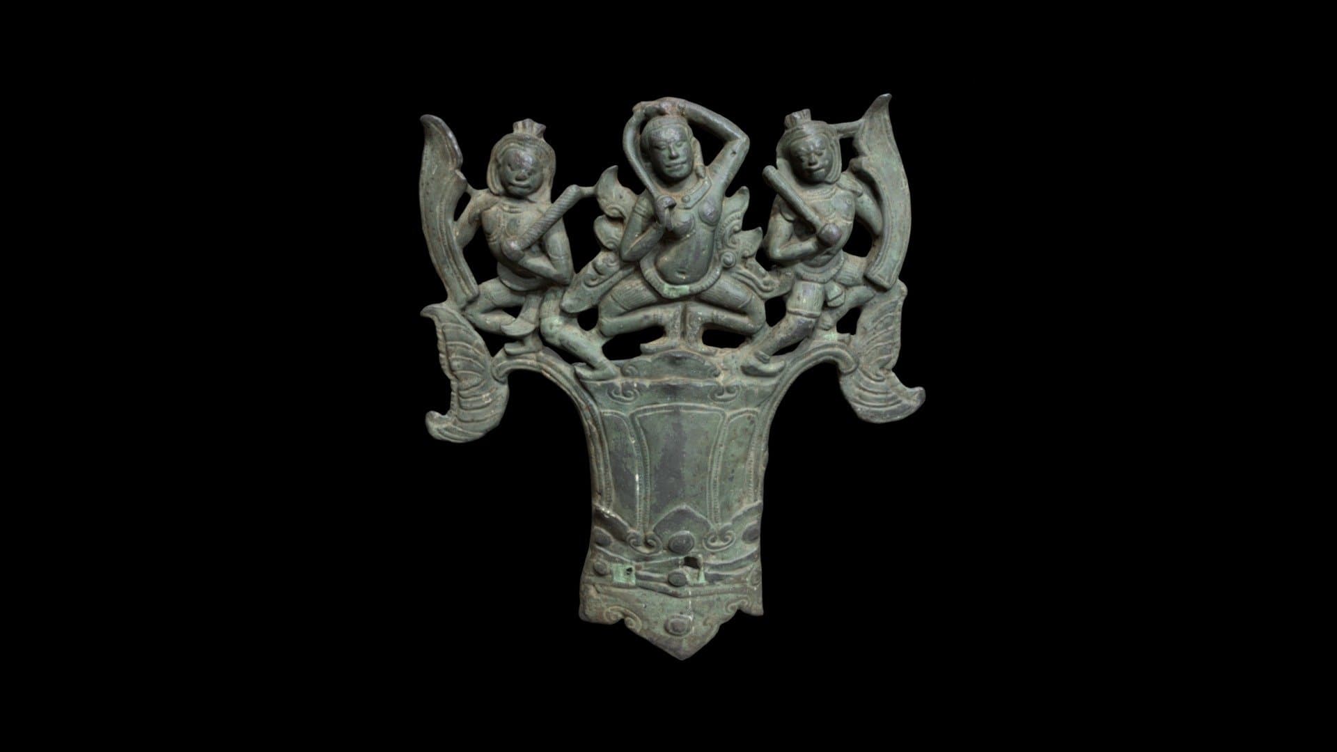 1964.93.b Finial with the temptation of Buddha