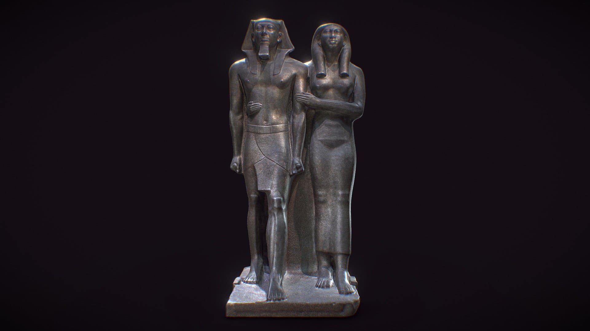 King Menkaure (Mycerinus) and queen