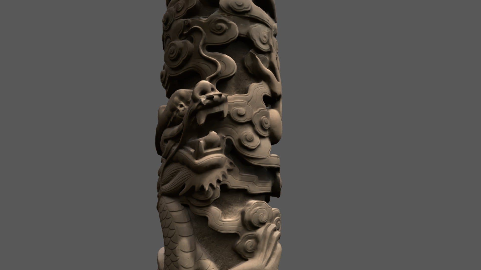 Stone Dragon Pillar 01