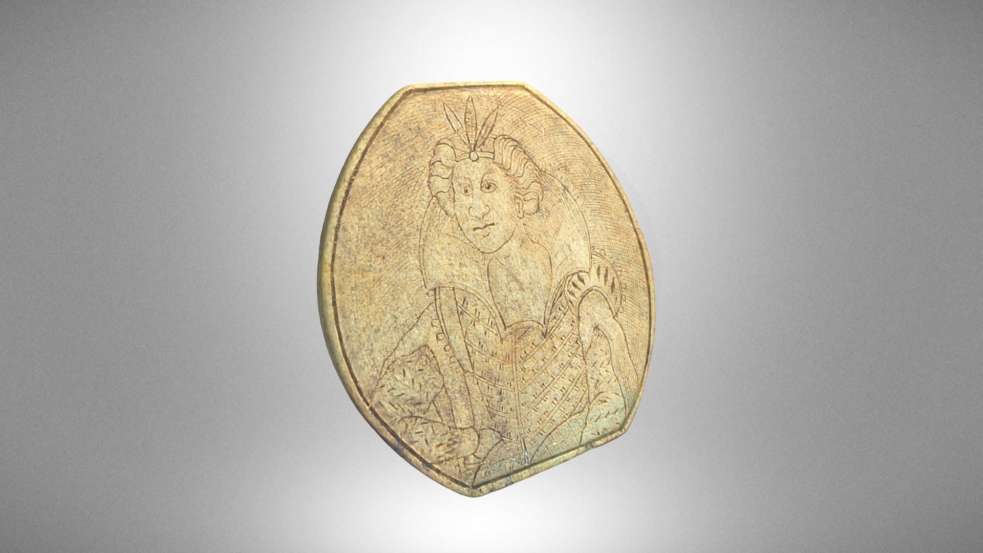 Medallion with figural depiction
