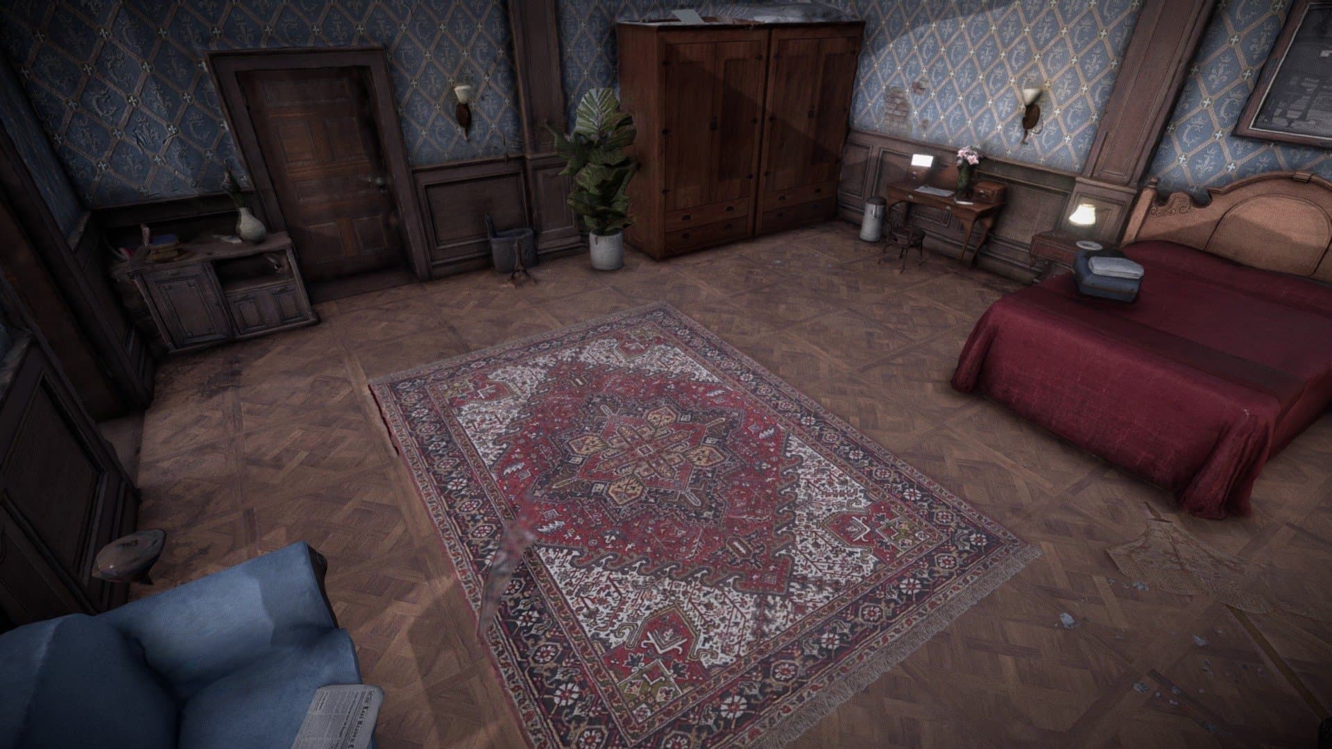 Vintage hotel room photoscan