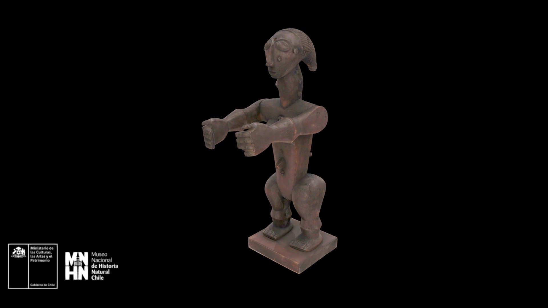 Figura humana femenina, de madera (África)
