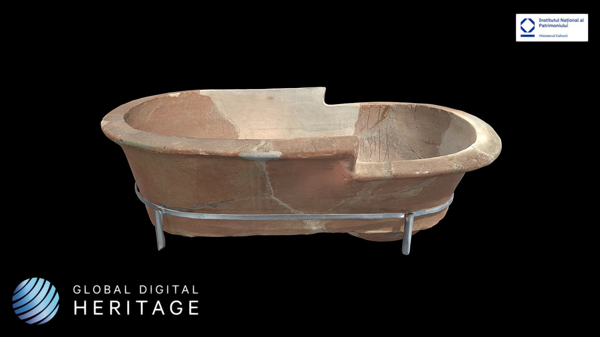 A Greek-era terracotta bathtub/sarcophagus