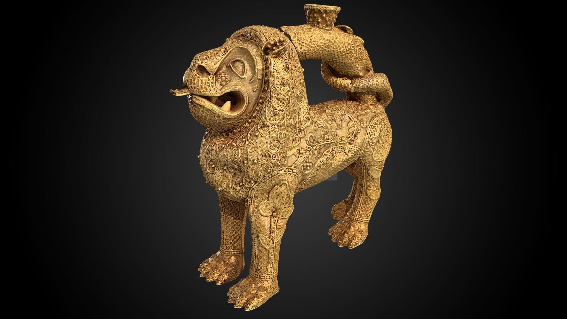 Statuette of a lion, 11th-12th C CE