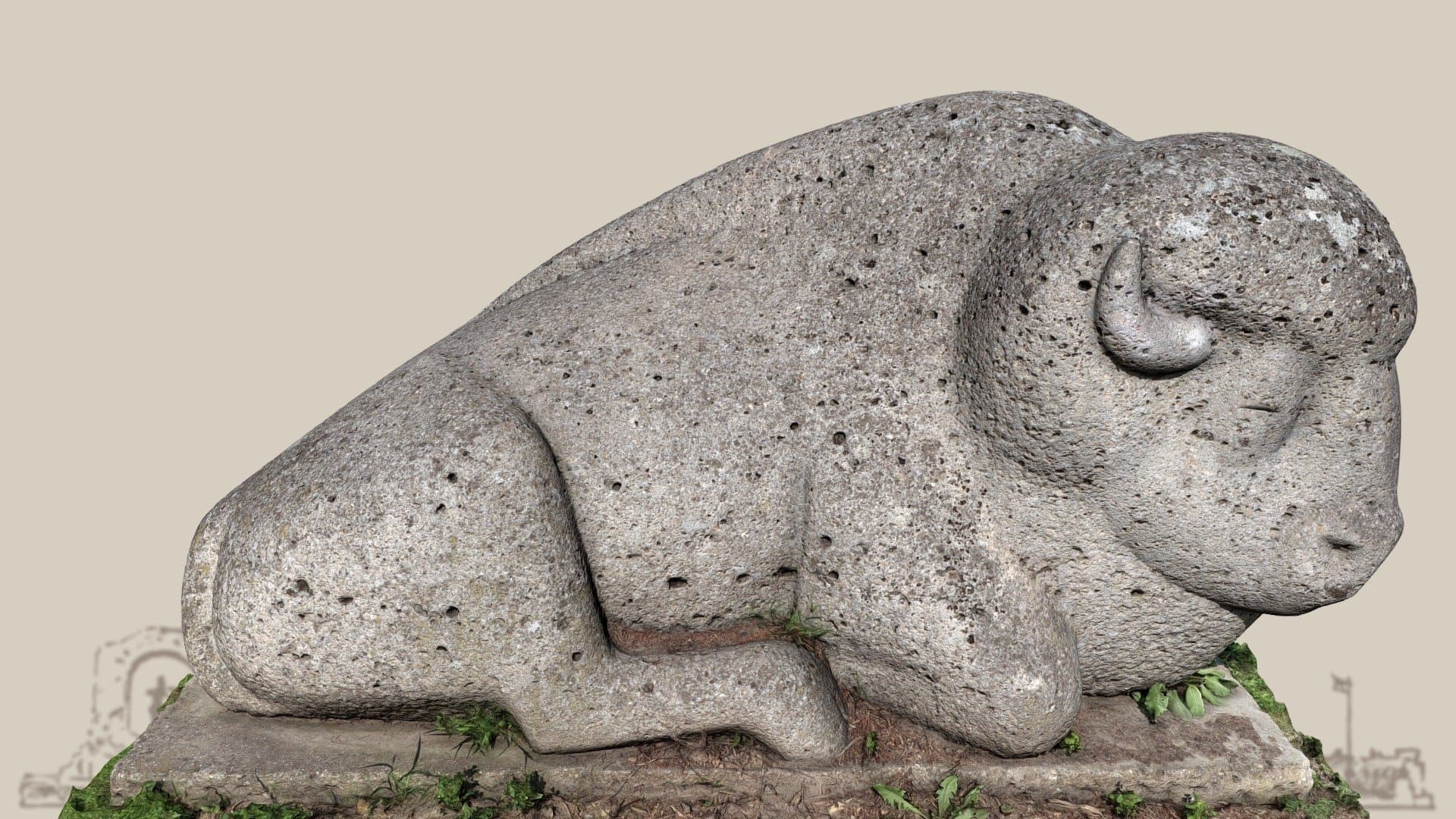 Liegender Bison