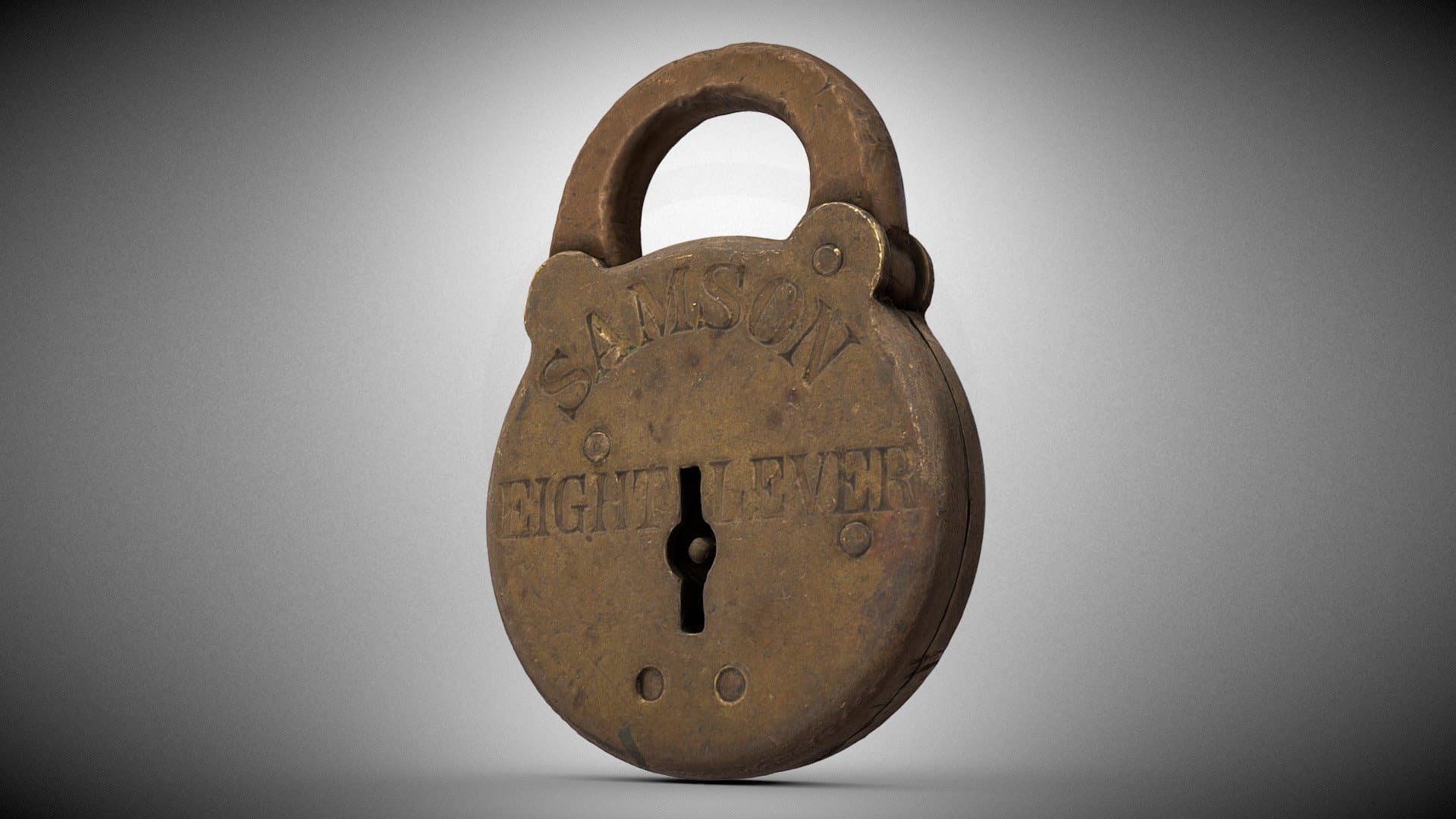 Closed shackle padlock