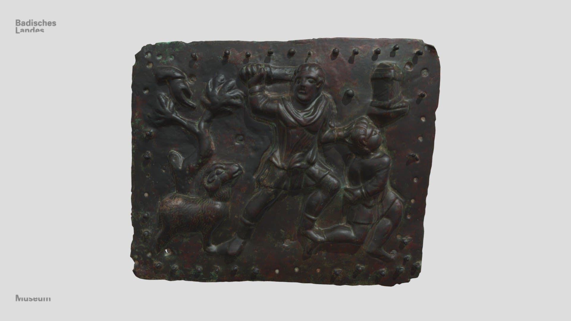 Reliefierter Ziermöbelbeschlag (biblische Szene)