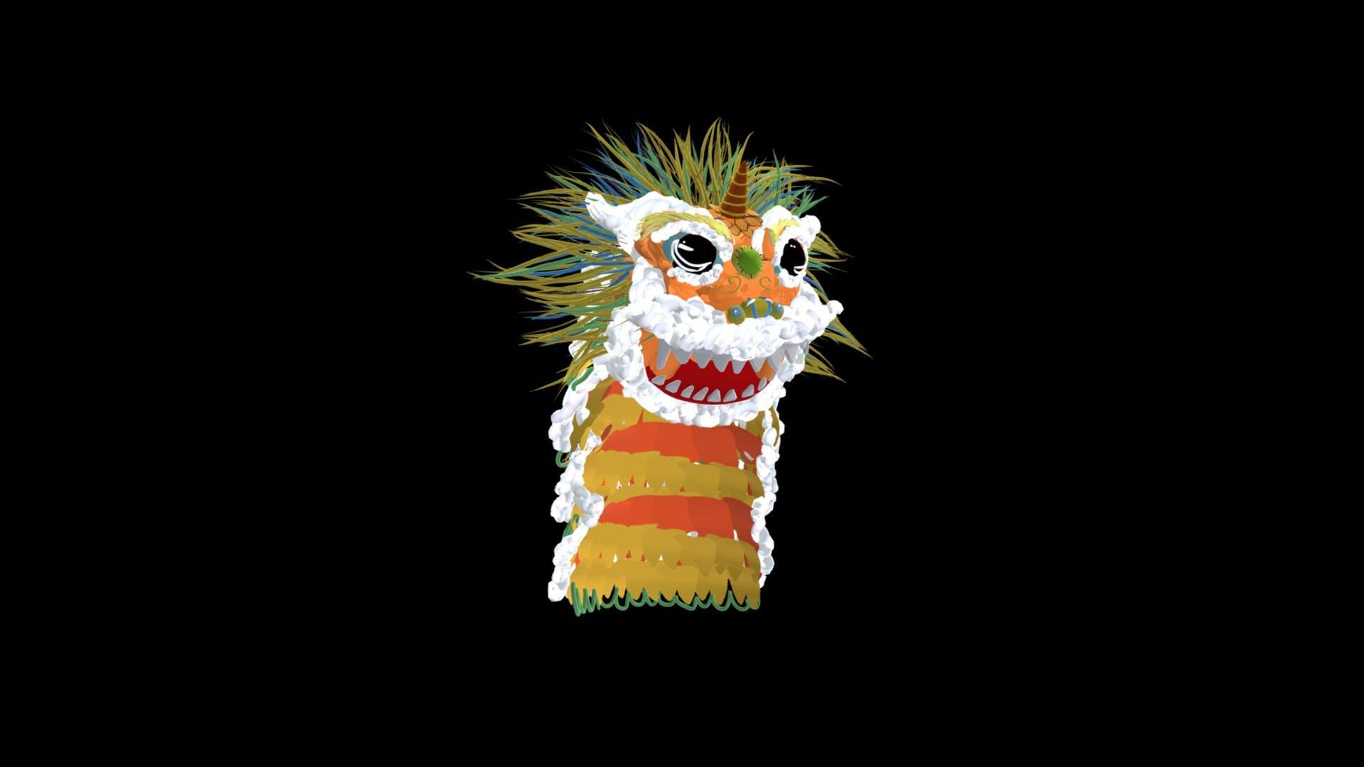 Beautiful lion for Chinese lion dance中华舞狮