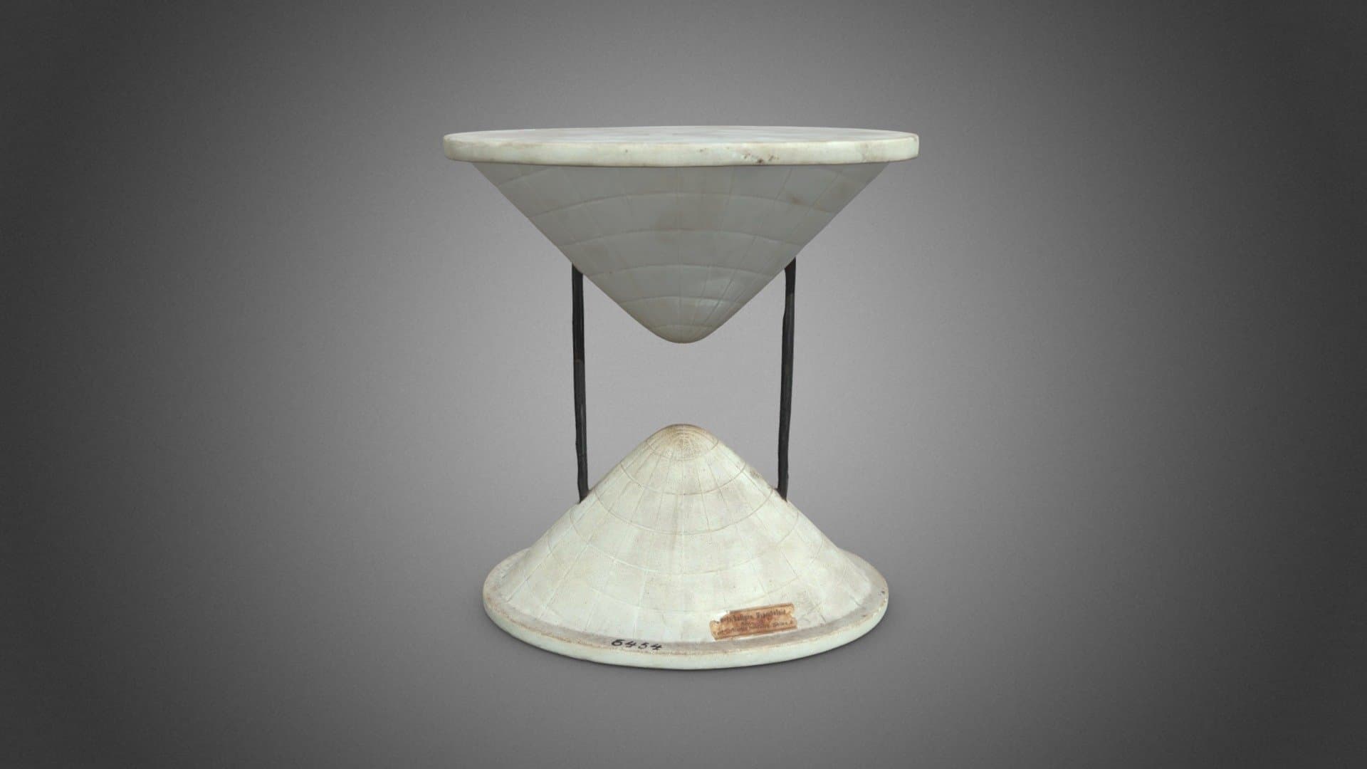 Zweischaliges Hyperboloid Gipsmodell