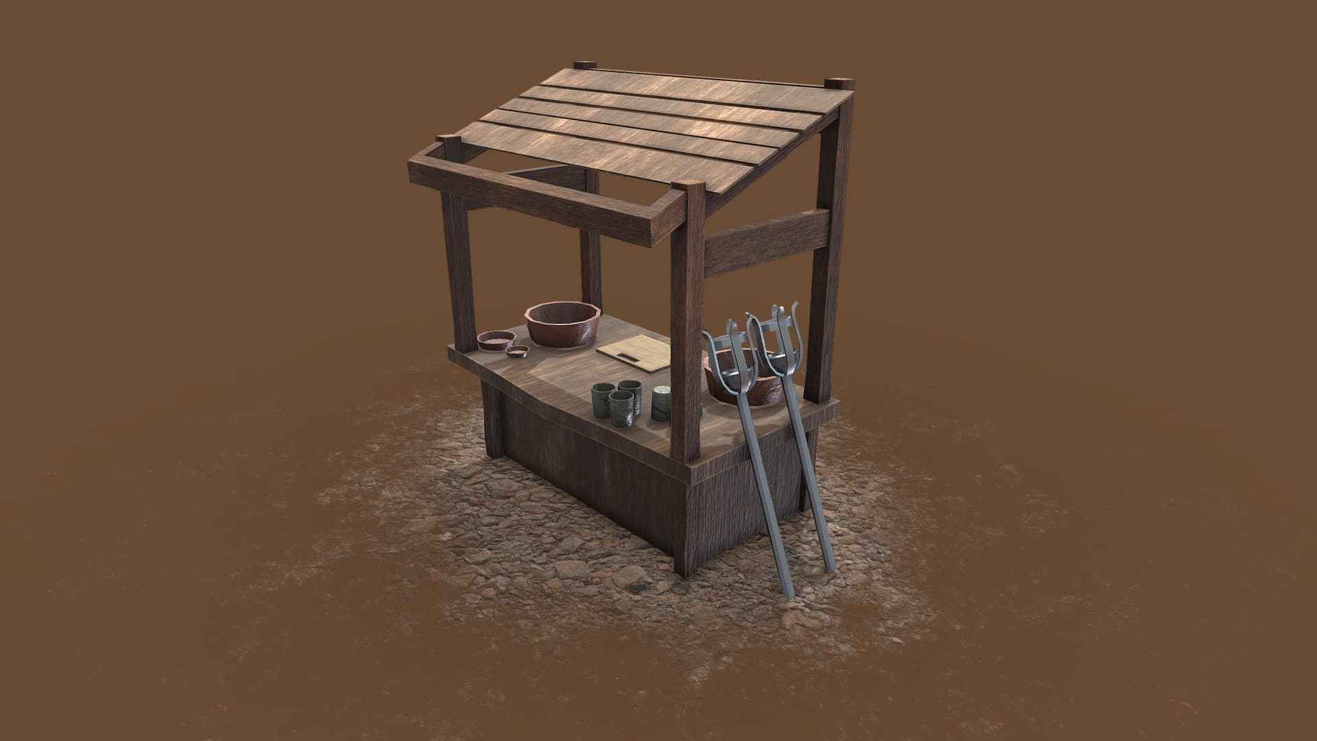 Medieval Market Stall Asset 4/4