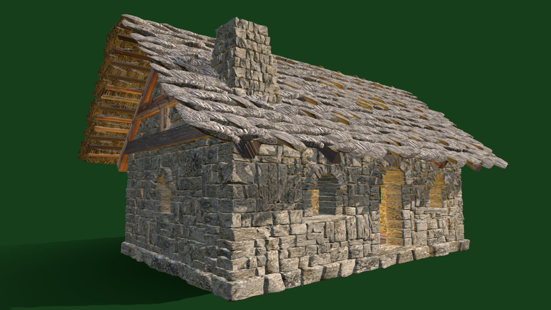 Stone Hut (high poly)