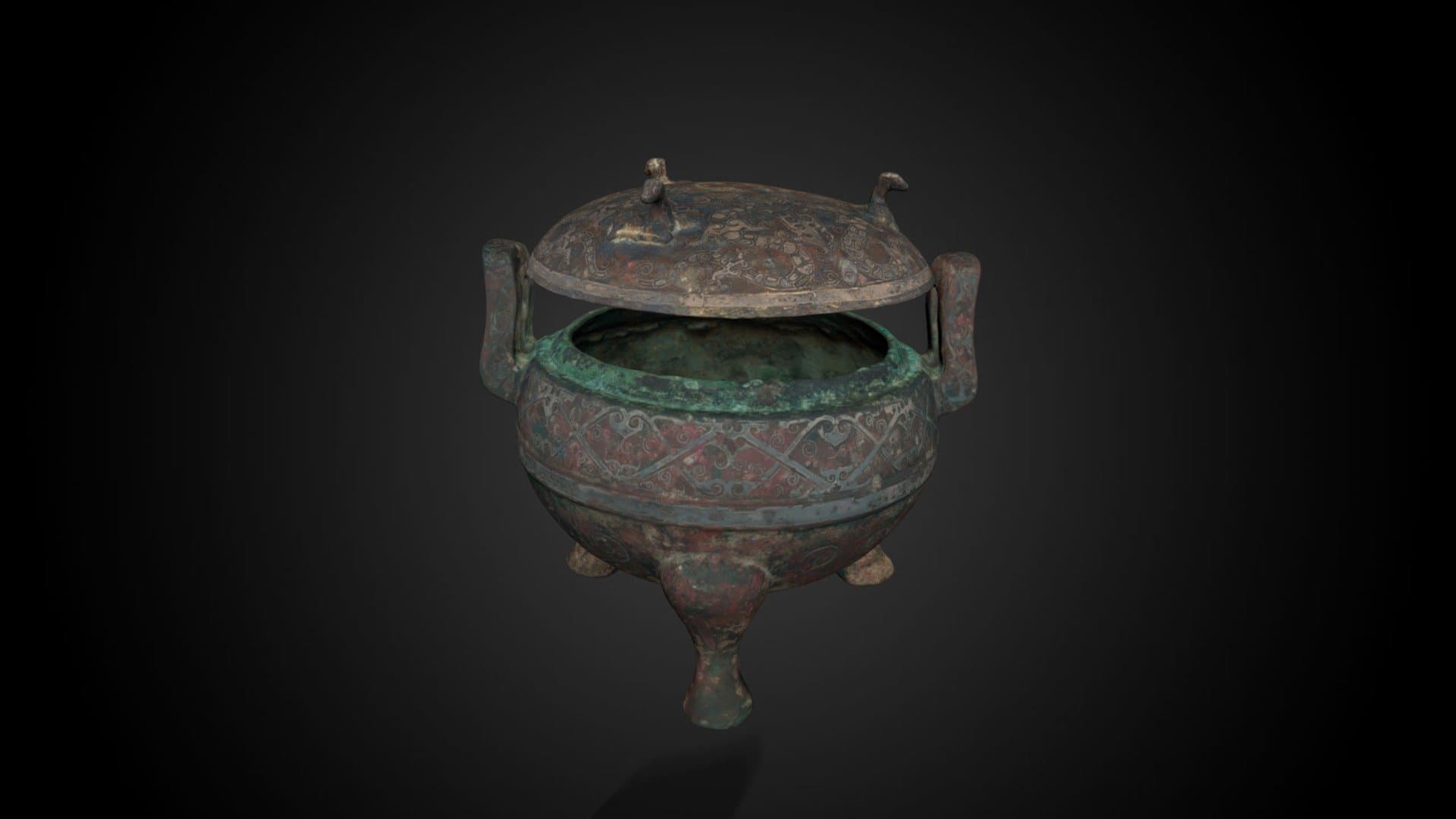 Bronze 'Ding' food vessel, 5th C BCE
