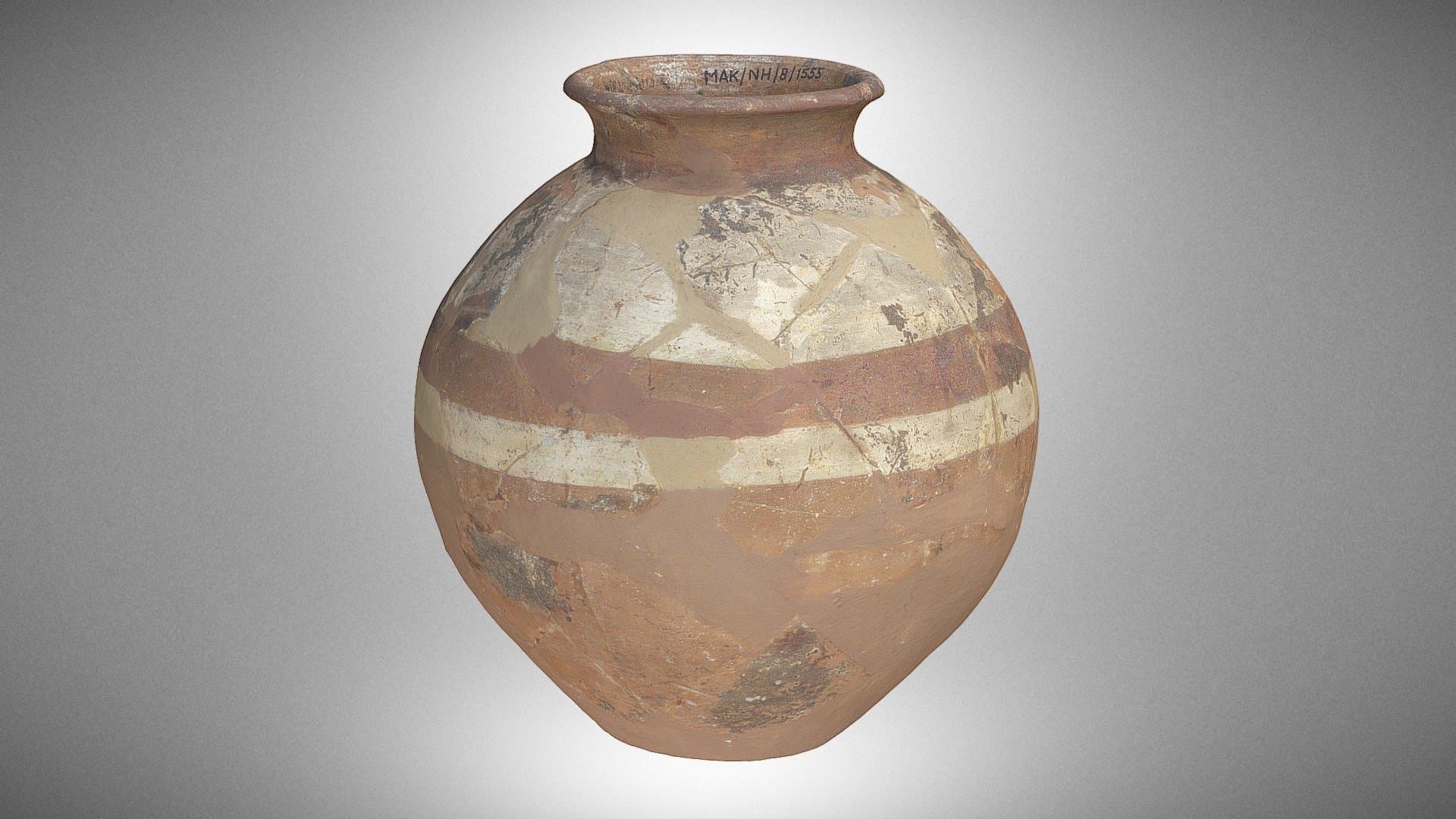 Painted Celtic flask