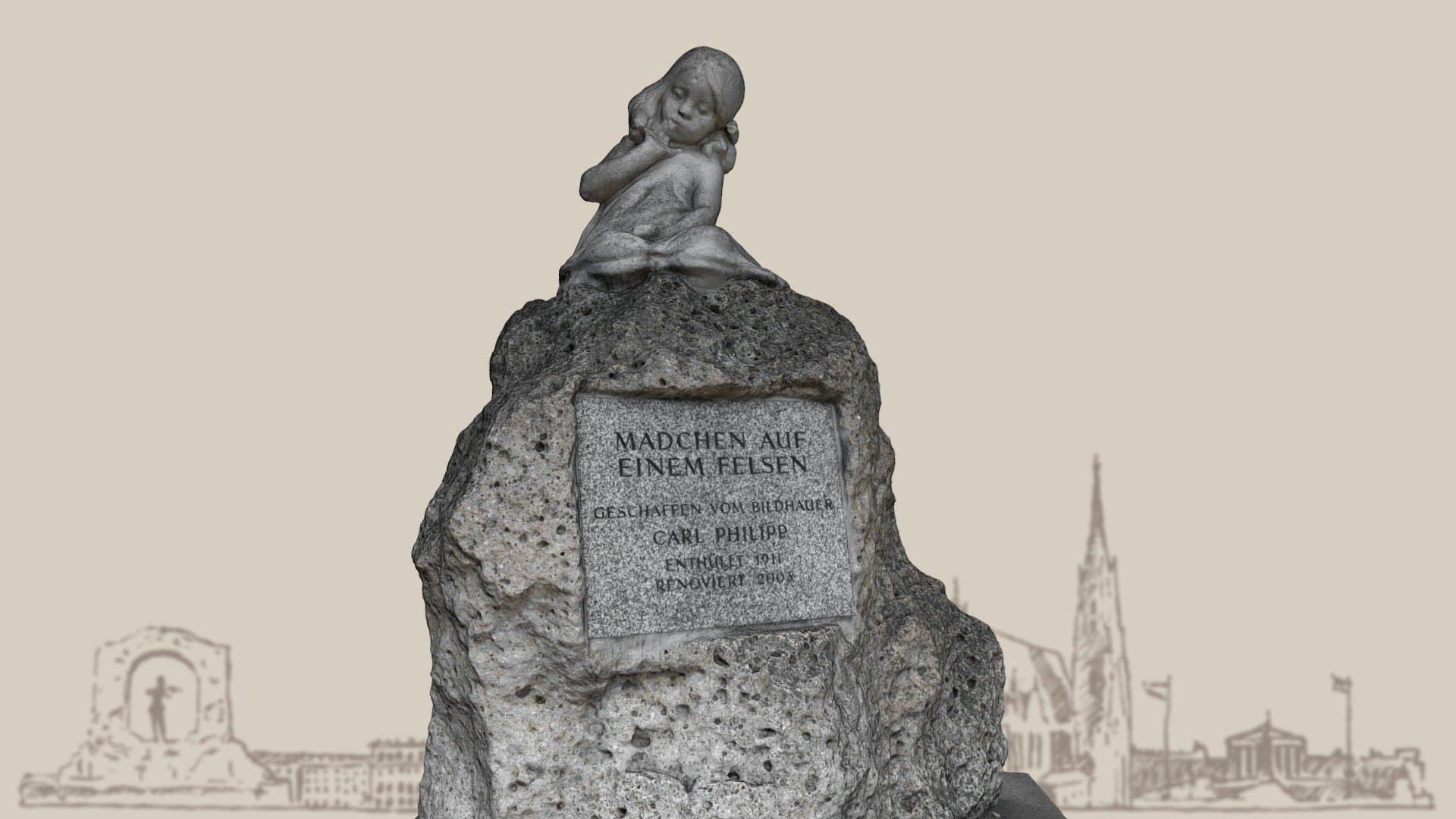 Mädchen auf Felsen