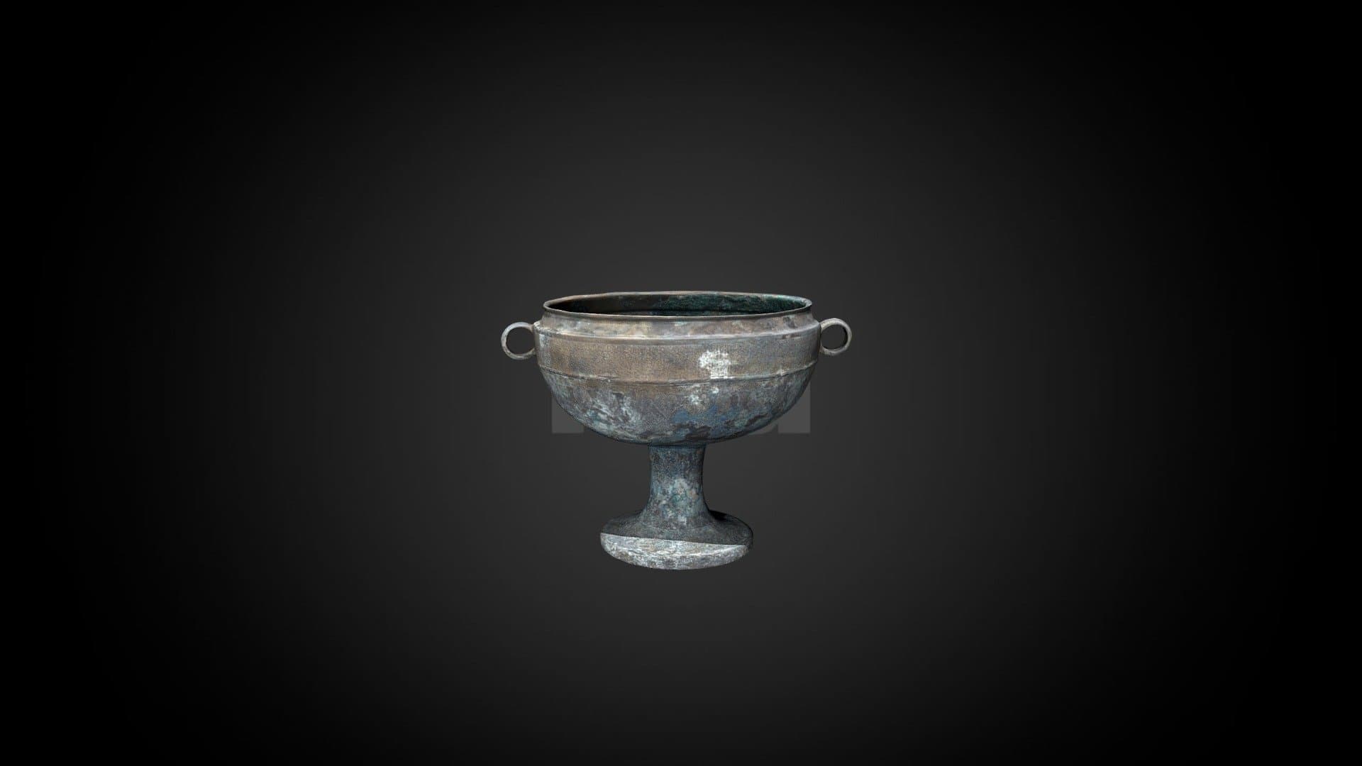 Dou Food Vessel base, one of a pair, 400 BCE