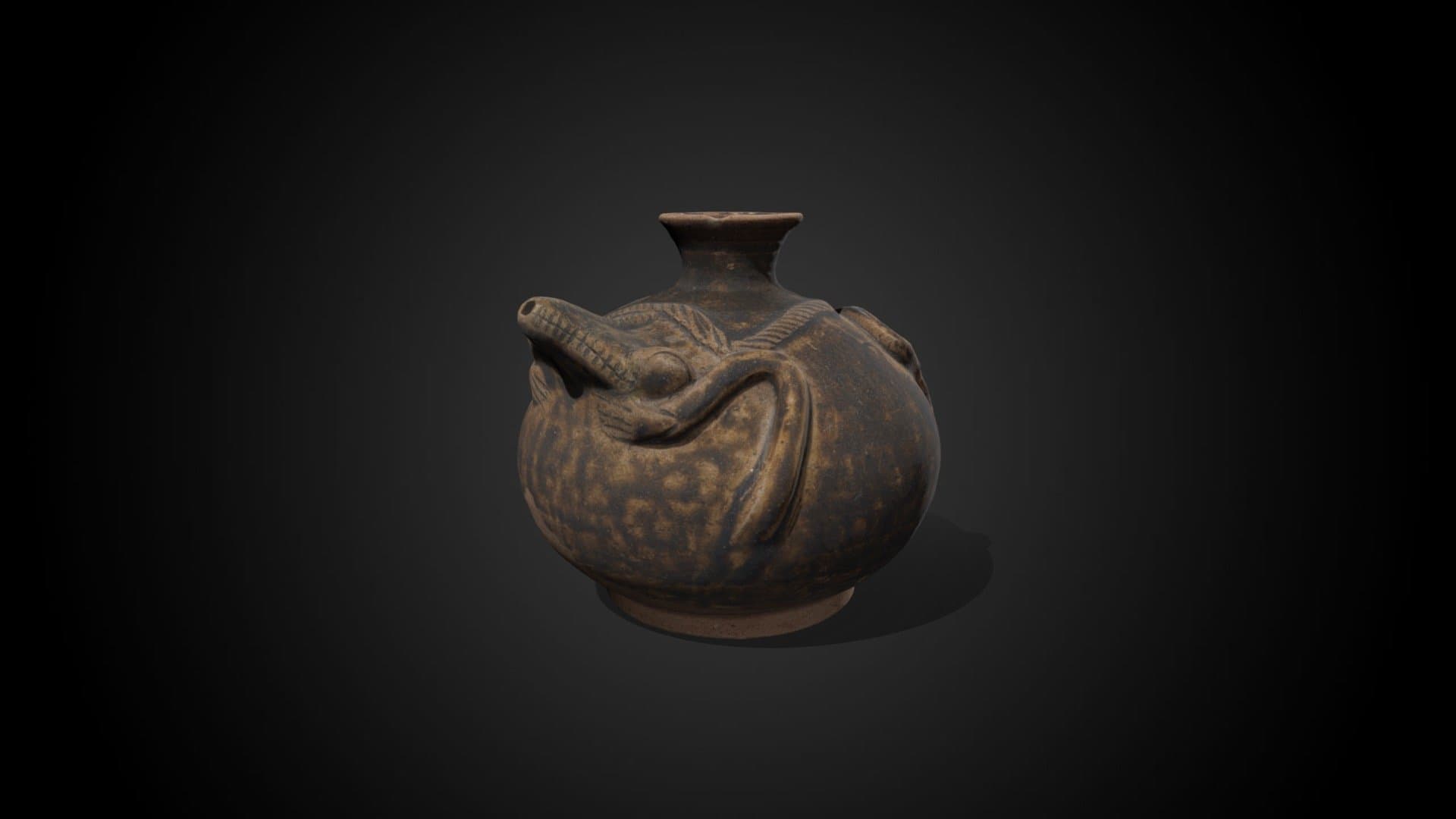 Vessel with Frog Motif, 1st C BCE - 1st C CE