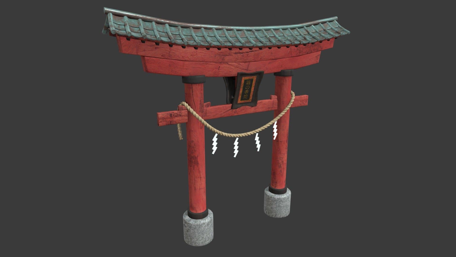 Japanese Torii gate Game Asset