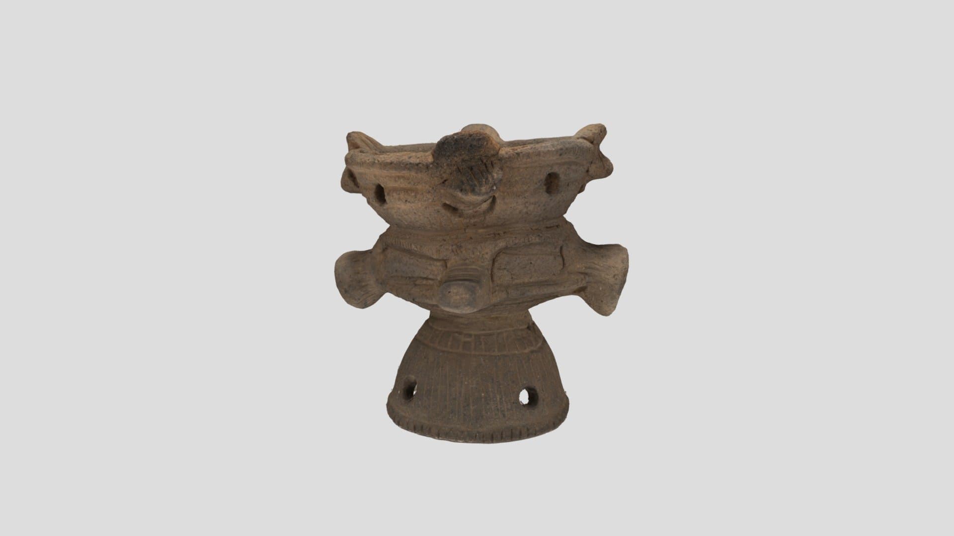 松戸市立博物館 Matsudo Museum — 異形台付土器　irregular shaped vessel with pedestal