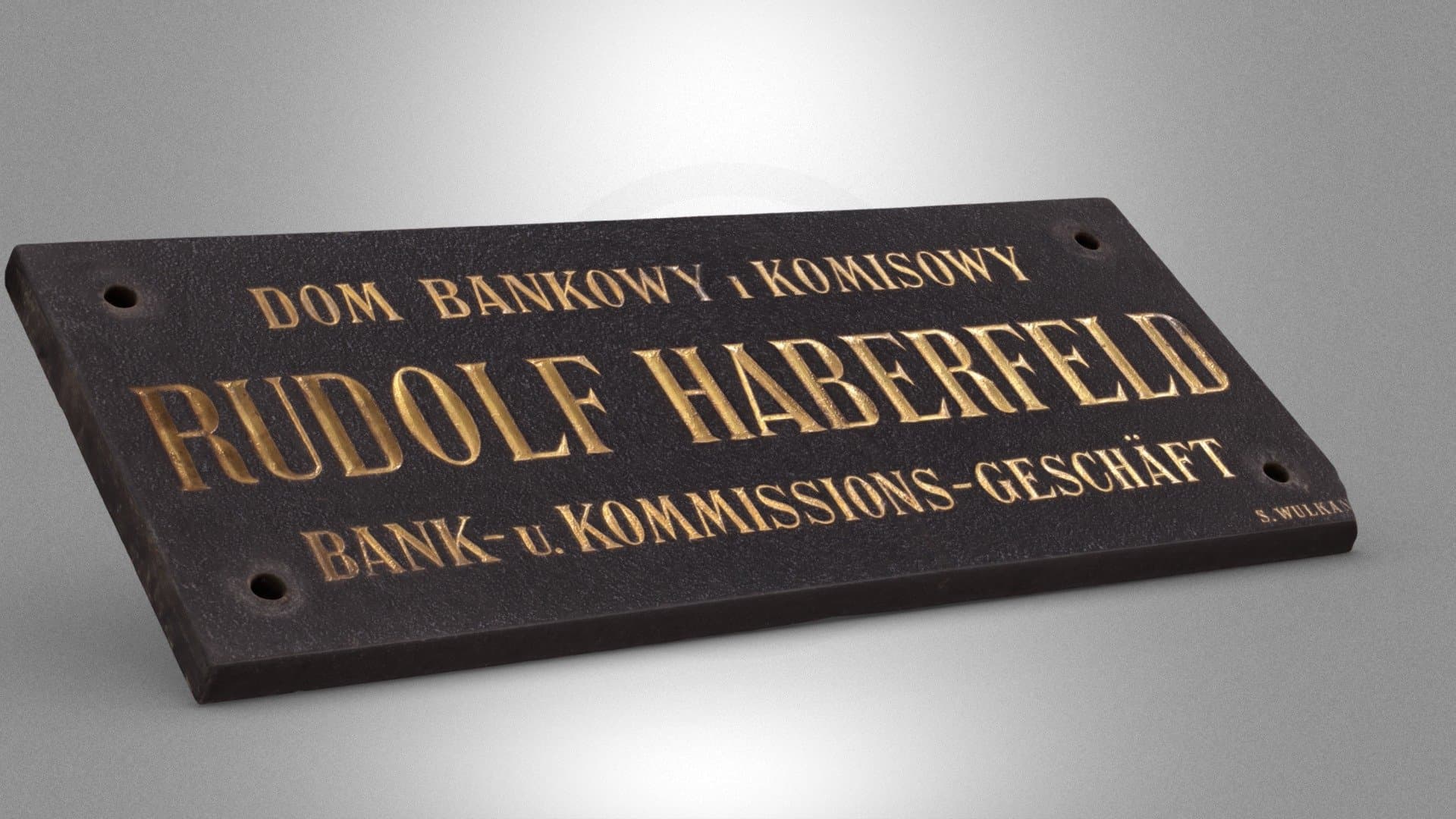 Plaque of the Rudolf Haberfeld Banking House
