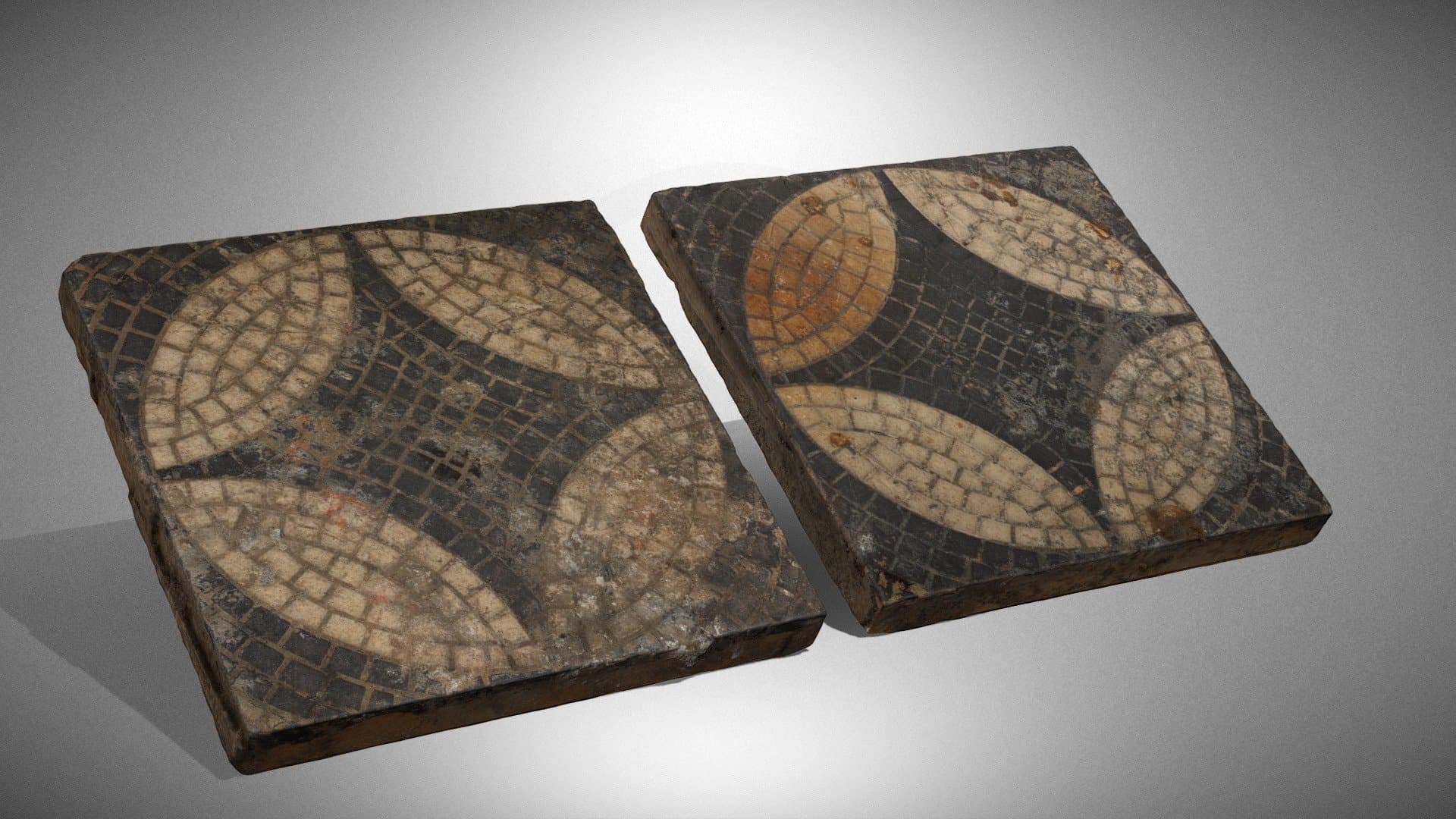 Floor tiles from the Great Synagogue in Oswięcim
