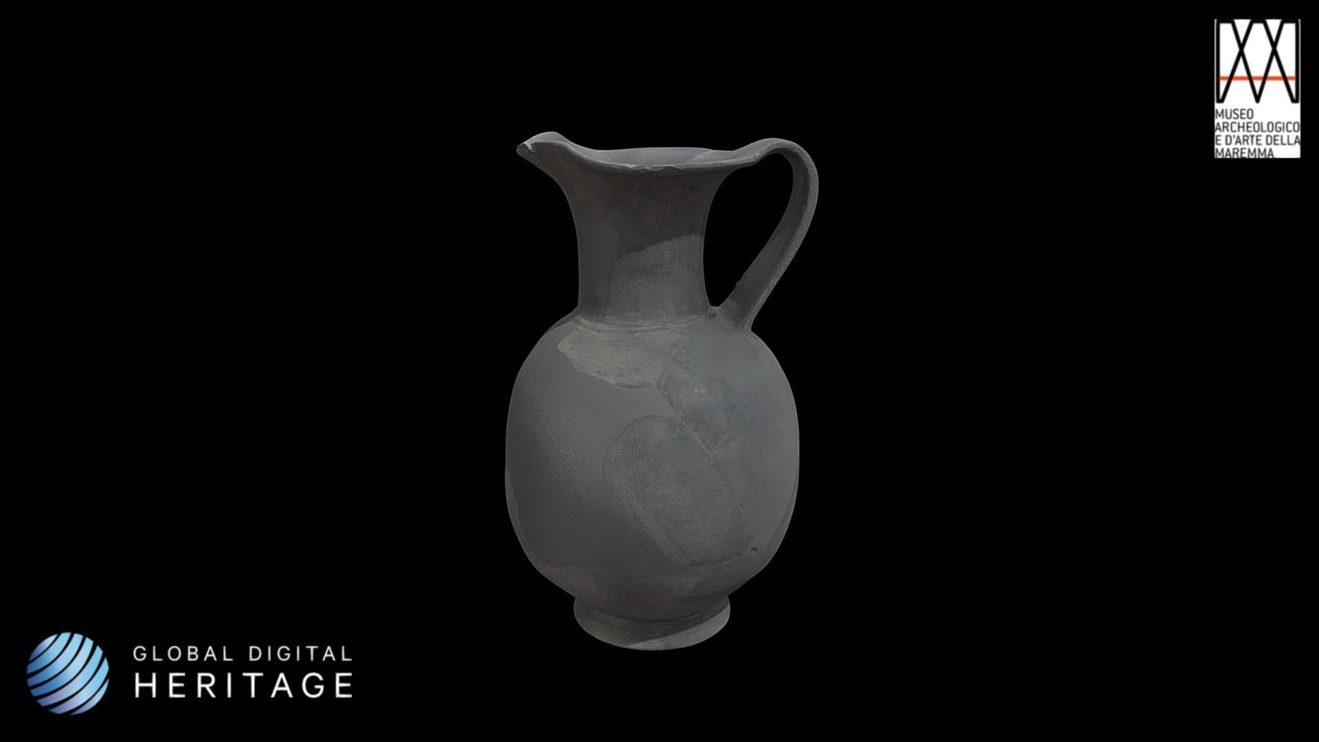 Bucchero oinochoe with trilobate mouth