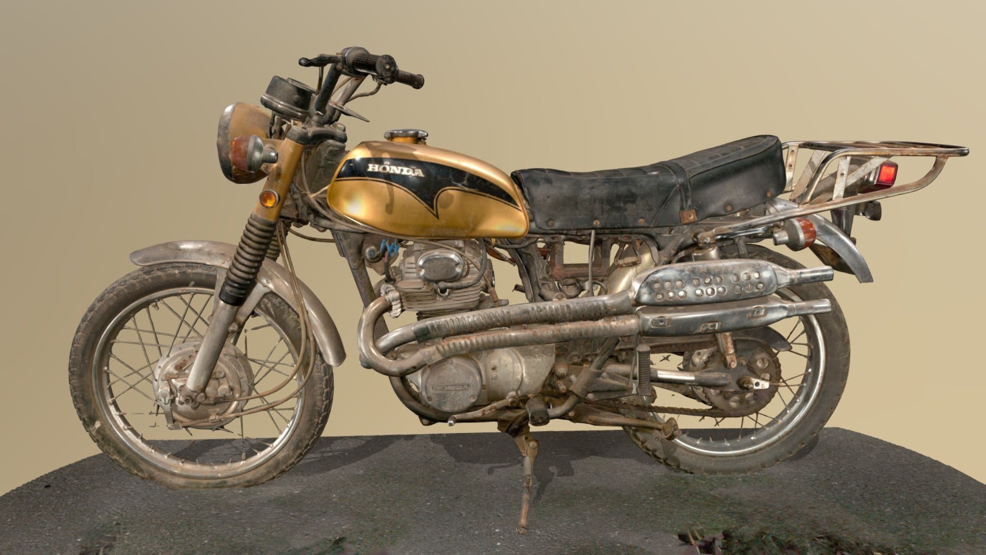 1971 Honda CL350 Motorcycle - Artec Leo 3D Scan