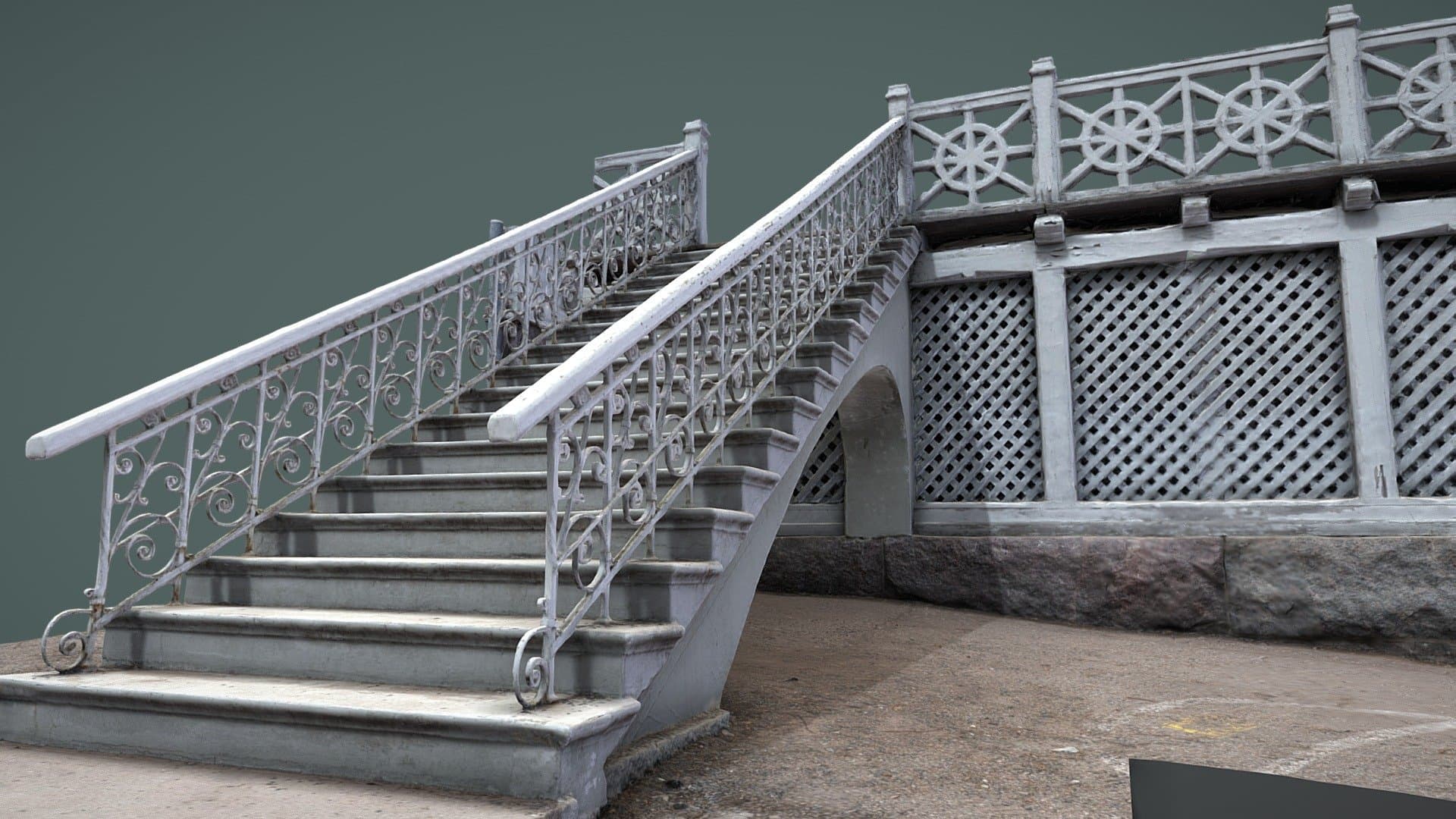 Ristikallio school stairs in Littoinen, Finland