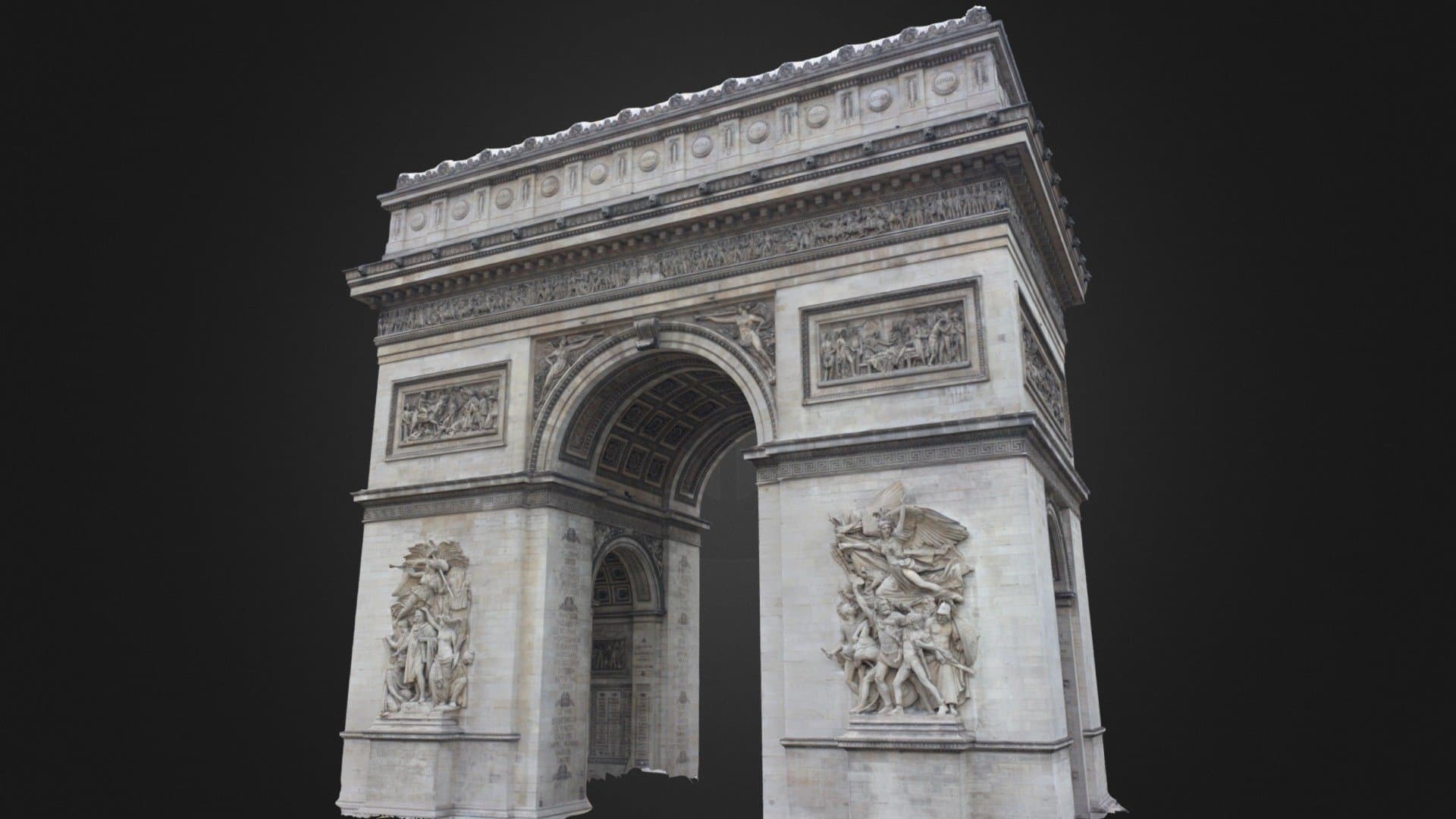 Arc de Triomphe, Paris (with texture)