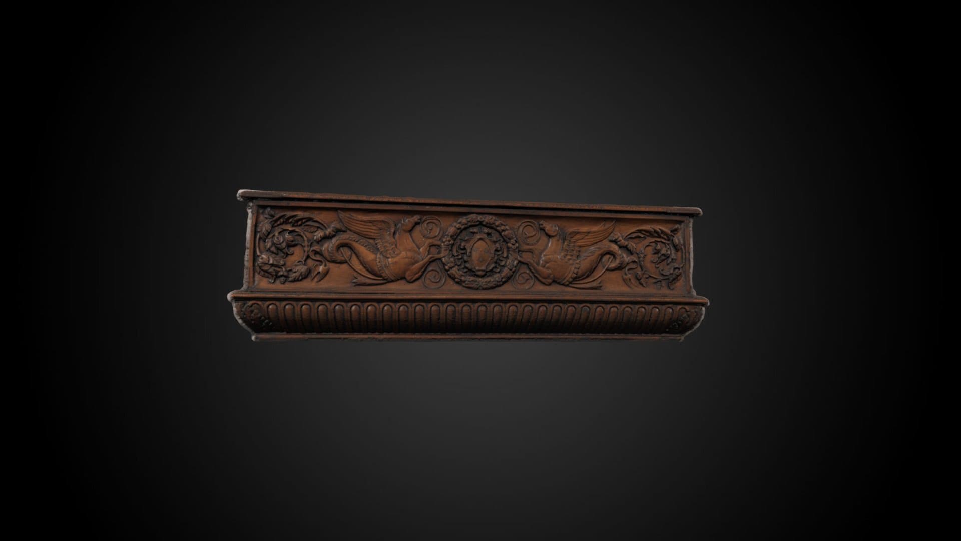 16th C Italian Cassone panel, with hippocampi!