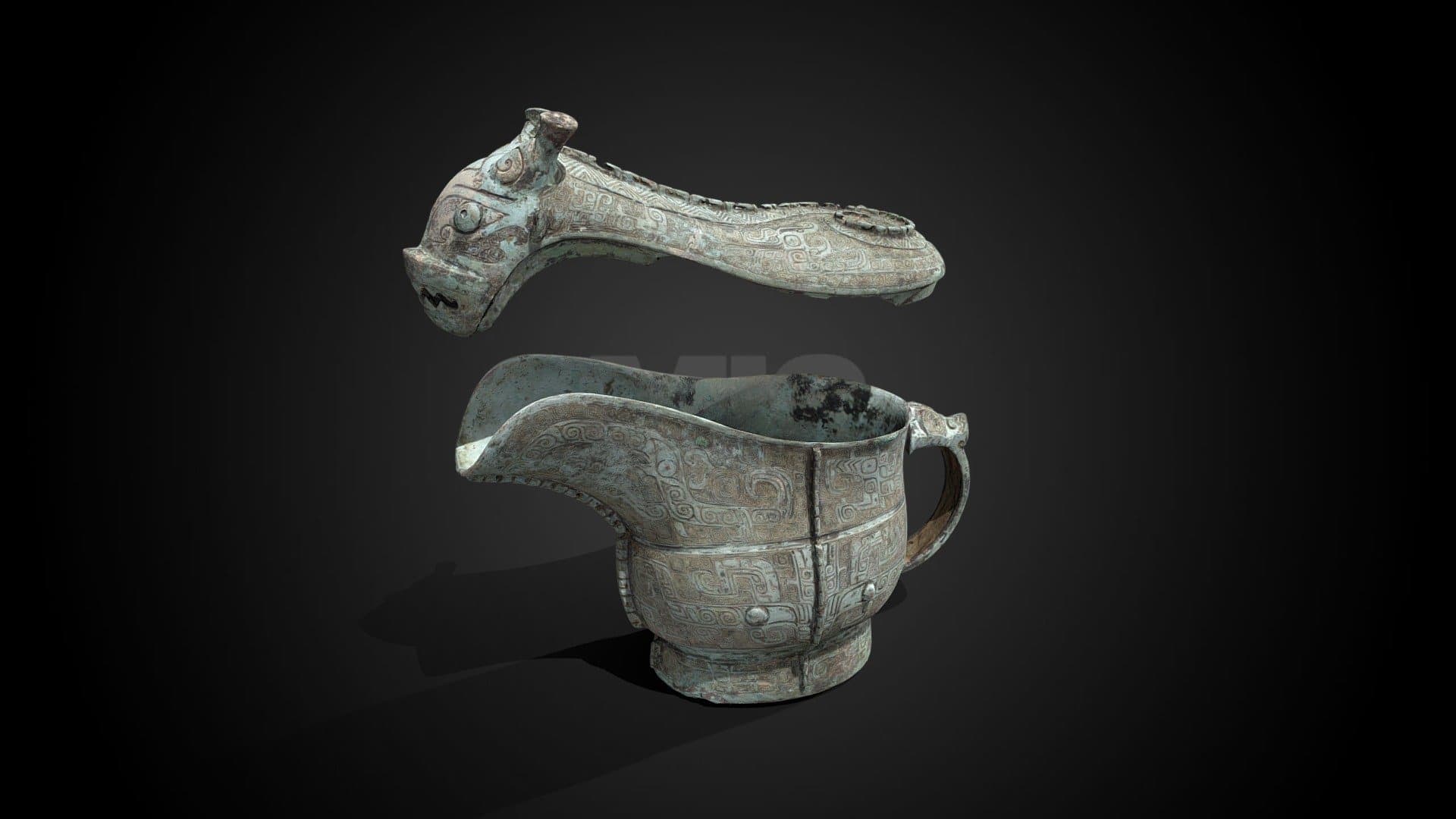 Annotated gong wine vessel, late 13th c BCE