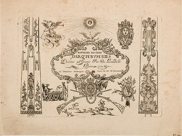 Plate One (Title Page) from Nouveavx Desseins D'Arquebvseries