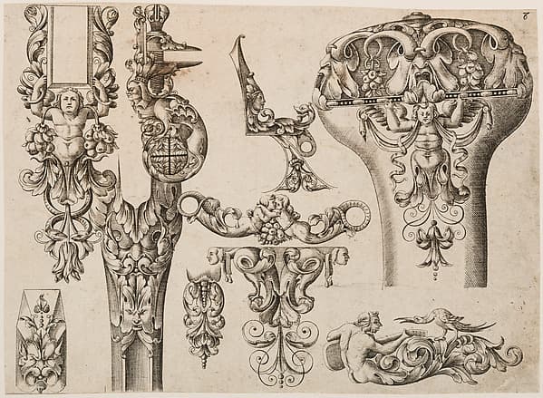 Plate Eight from Plusieurs Models des plus nouuelles manieres qui sont en usage en l'Art de Arquebuzerie