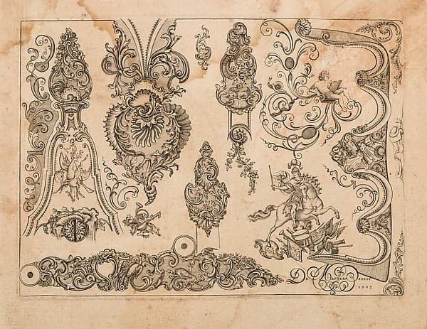 Plate Nine from Nouveavx Desseins D'Arquebvseries