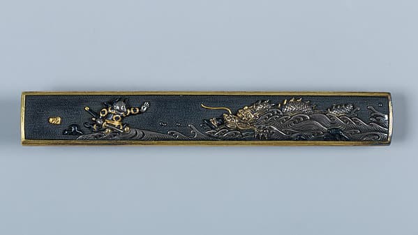 Set of Sword Fittings (Mitokoromono) with Two Additional Knife Handles (Kozuka) and a Pair of Grip Ornaments (Menuki)