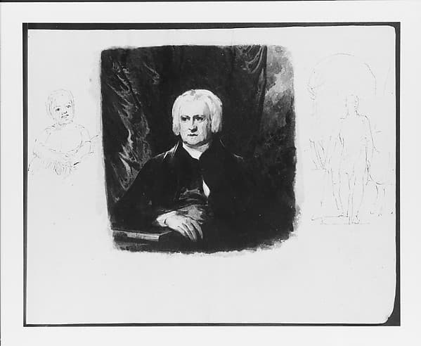 Half-length Portrait of a Seated Mature Gentleman; a Smiling Girl; a Full-length Portrait of a Man Before an Arch (from Sketchbook)